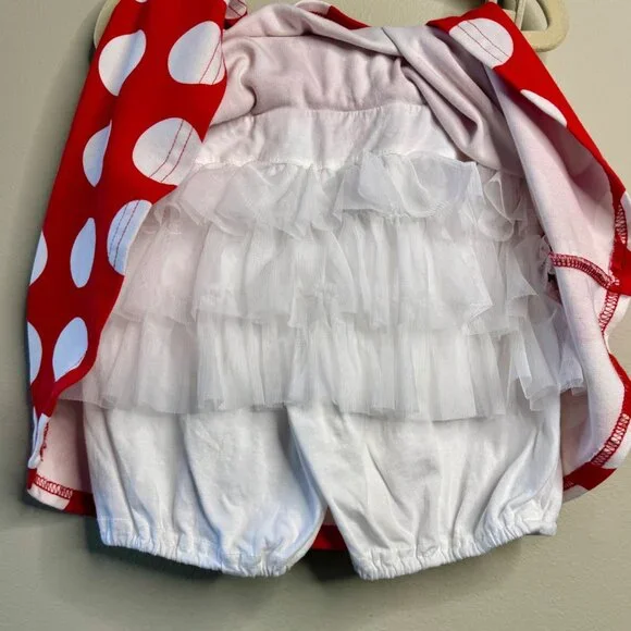 DISNEY PARKS Tokyo Minnie Skort Ruffle Bloomers 4-5 110 Red Polka Dot Unique HTF - Picture 4 of 9